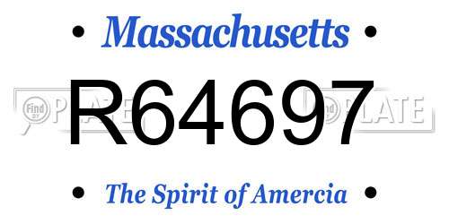 R64697 Massachusetts License Plate