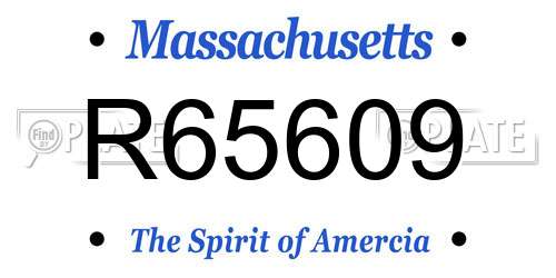 R65609 Massachusetts License Plate
