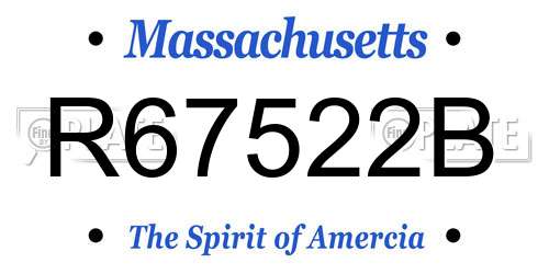 R67522B Massachusetts License Plate