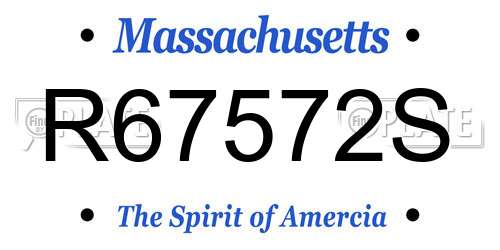 R67572S Massachusetts License Plate
