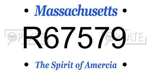 R67579 Massachusetts License Plate