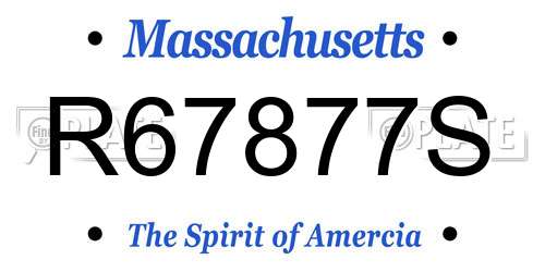 R67877S Massachusetts License Plate