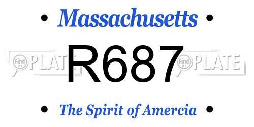 R687 Massachusetts License Plate