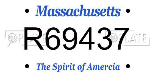 R69437 Massachusetts License Plate