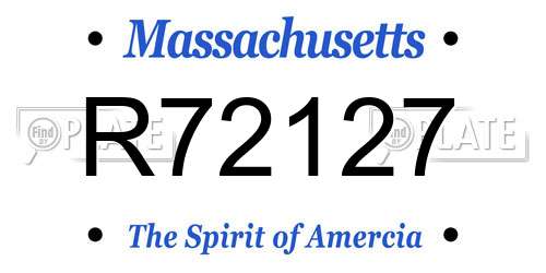 R72127 Massachusetts License Plate