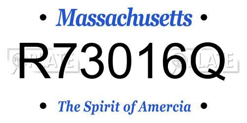 R73016Q Massachusetts License Plate