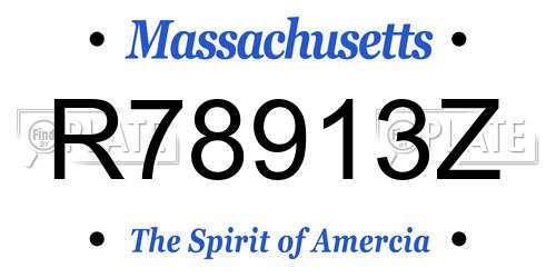 R78913Z Massachusetts License Plate