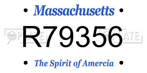 R79356 Massachusetts License Plate