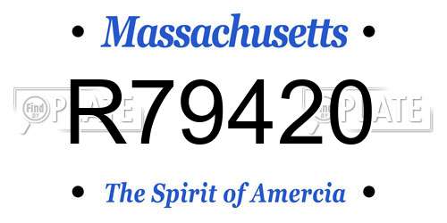 R79420 Massachusetts License Plate