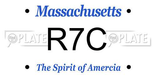 R7C Massachusetts License Plate