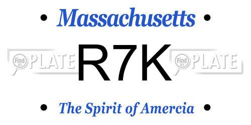 R7K Massachusetts License Plate