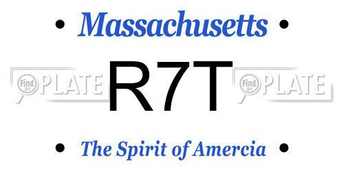 R7T Massachusetts License Plate