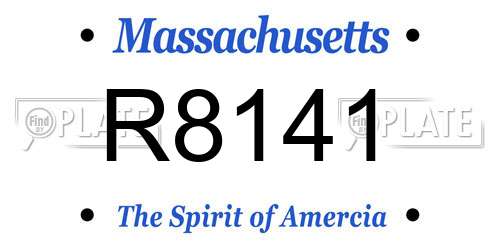 R8141 Massachusetts License Plate