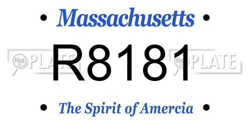 R8181 Massachusetts License Plate