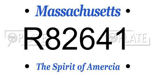 R82641 Massachusetts License Plate