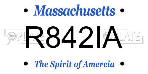R842IA Massachusetts License Plate