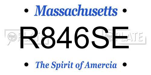 R846SE Massachusetts License Plate