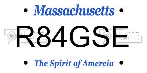 R84GSE Massachusetts License Plate