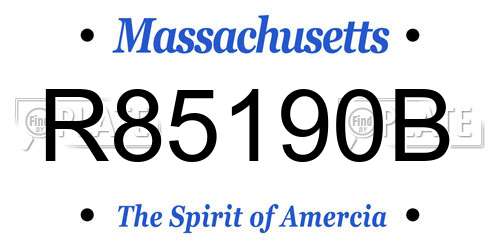 R85190B Massachusetts License Plate