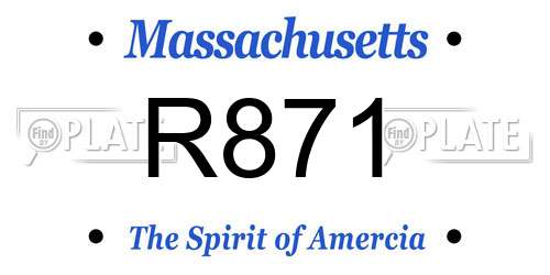 R871 Massachusetts License Plate
