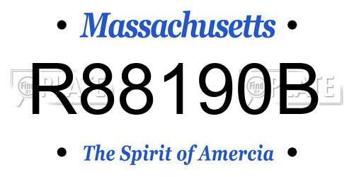 R88190B Massachusetts License Plate