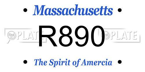 R890 Massachusetts License Plate