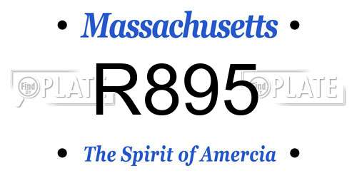 R895 Massachusetts License Plate