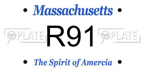 R91 Massachusetts License Plate