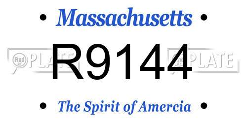 R9144 Massachusetts License Plate