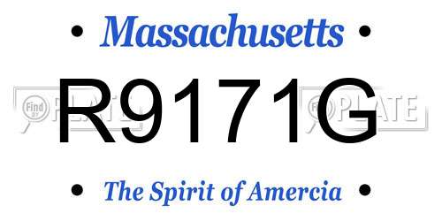 R9171G Massachusetts License Plate