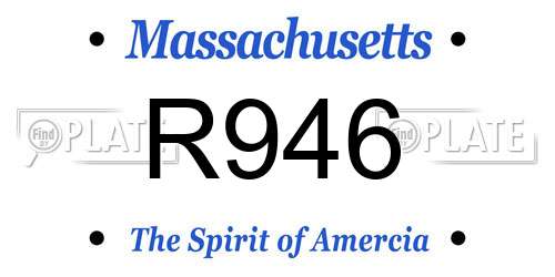 R946 Massachusetts License Plate