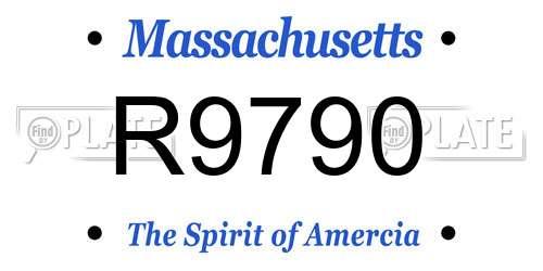 R9790 Massachusetts License Plate