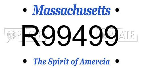 R99499 Massachusetts License Plate