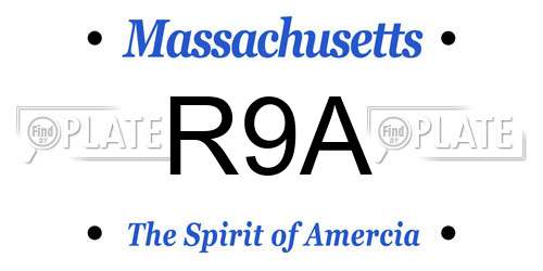 R9A Massachusetts License Plate
