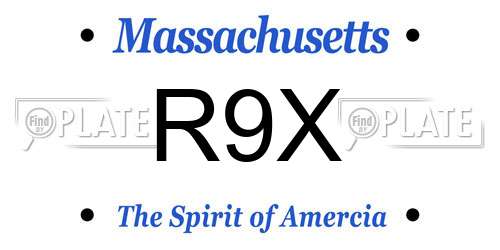 R9X Massachusetts License Plate