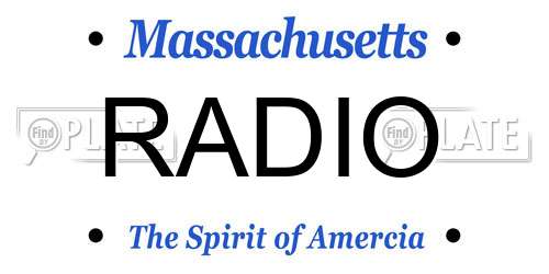 RADIO Massachusetts License Plate