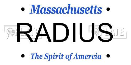 RADIUS Massachusetts License Plate