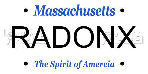 RADONX Massachusetts License Plate