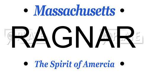 RAGNAR Massachusetts License Plate