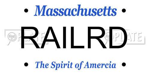 RAILRD Massachusetts License Plate