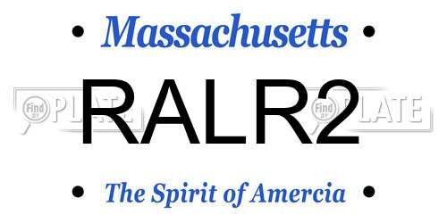 RALR2 Massachusetts License Plate