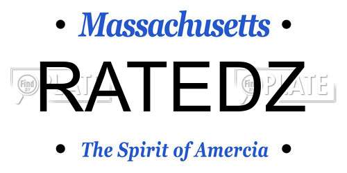 RATEDZ Massachusetts License Plate