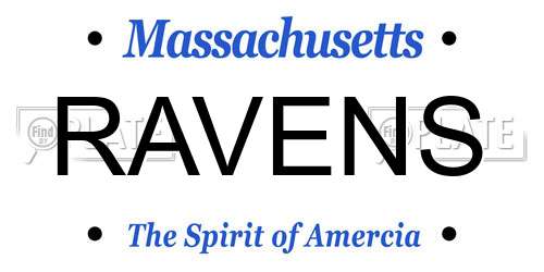 RAVENS Massachusetts License Plate