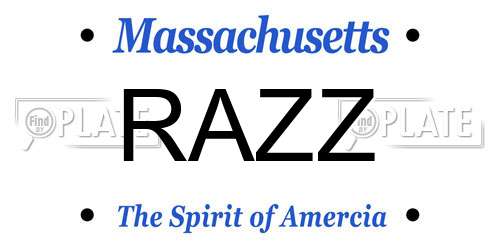 RAZZ Massachusetts License Plate