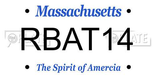 RBAT14 Massachusetts License Plate