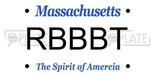 RBBBT Massachusetts License Plate