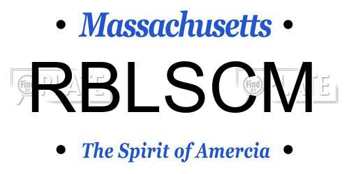 RBLSCM Massachusetts License Plate