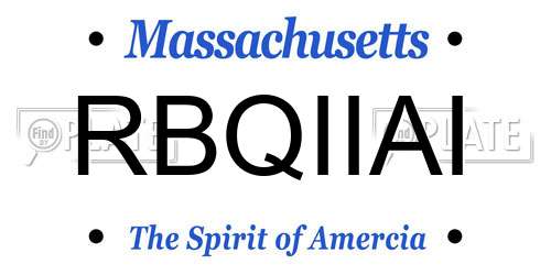 RBQIIAI Massachusetts License Plate