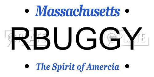 RBUGGY Massachusetts License Plate
