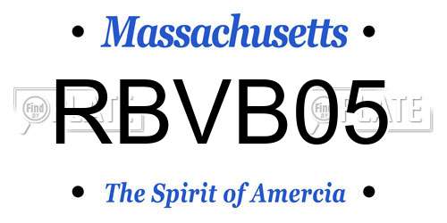 RBVB05 Massachusetts License Plate